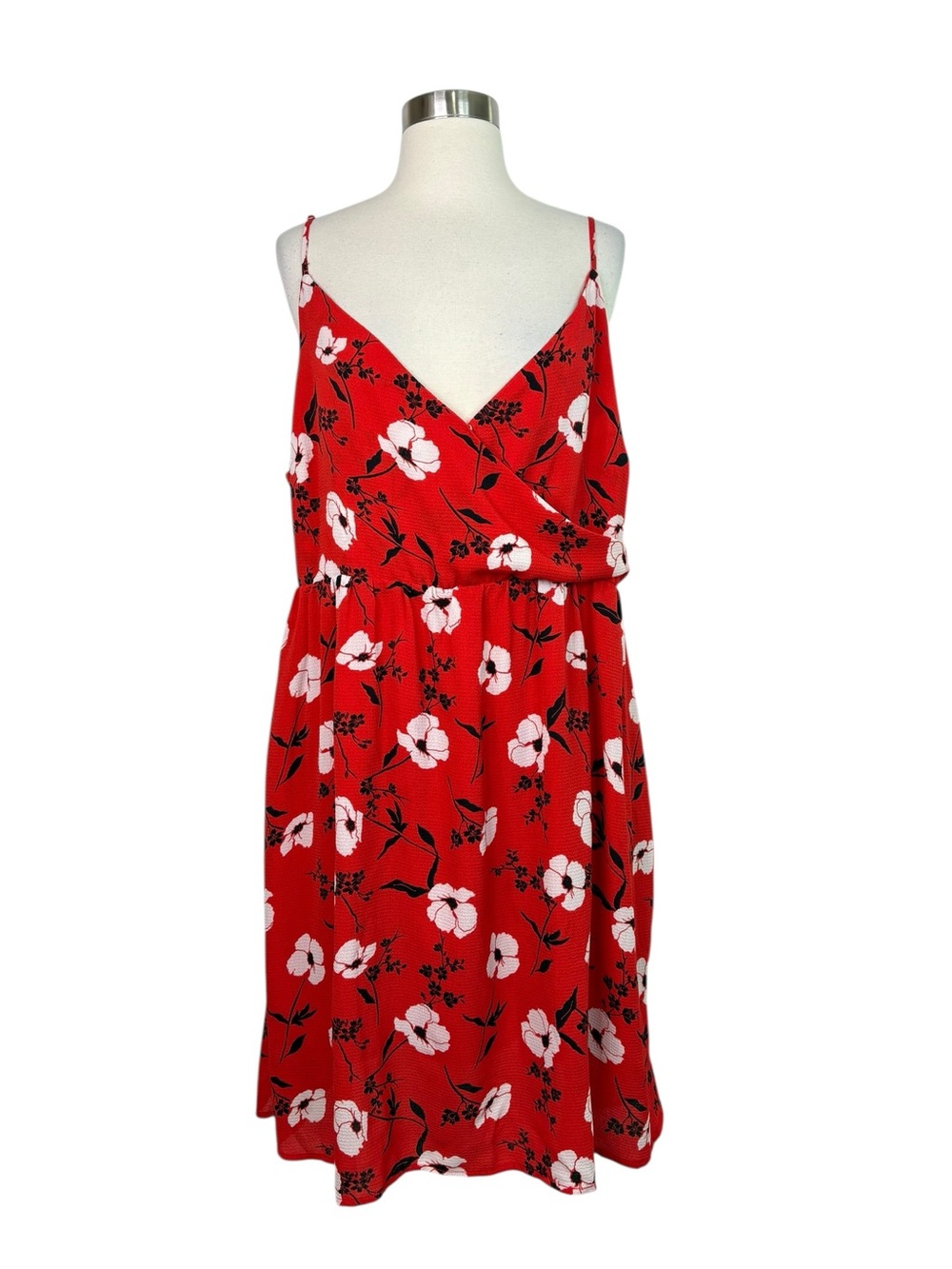 Gilli Red Dress With All Over Floral Print, 2X